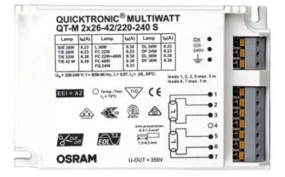 Лот: 4262541. Фото: 1. quicktronic multiwatt qt-m 2x26-42... Другое освещение