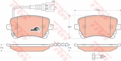 Лот: 21874475. Фото: 1. Колодки Задние Vw Transporter... Другое (автозапчасти)