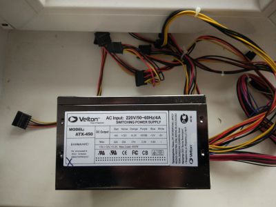 Лот: 20226937. Фото: 1. БП неисправный velton 450w. Корпуса, блоки питания