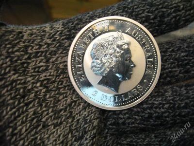 Лот: 1549233. Фото: 1. Австралия 2$ Обезьяна 2004 г... Россия после 1991 года