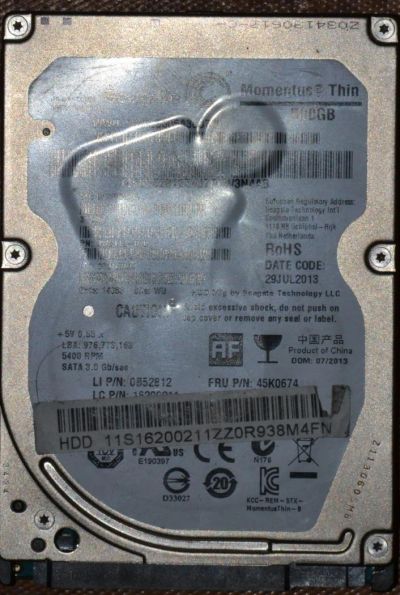 Лот: 7193674. Фото: 1. Seagate ST500LT012. Жёсткие диски (HDD)