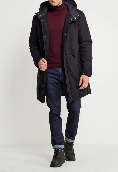 Лот: 11533334. Фото: 1. Куртка парка Fresh Brand черная. Верхняя одежда