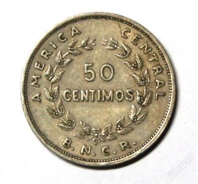 Лот: 2193505. Фото: 1. Коста Рика. 50 сентимов 1948 г... Америка