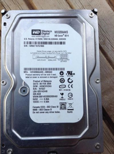 Лот: 7842324. Фото: 1. Western Digital WD3200AAKS 320GB... Жёсткие диски (HDD)