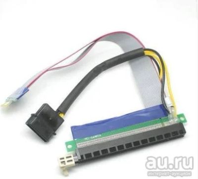 Лот: 8786447. Фото: 1. Райзер (Riser) PCI-E 1x-16x, с... Шлейфы, кабели, переходники