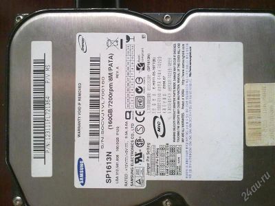Лот: 1564121. Фото: 1. жесткий диск samsung 160 гб. Жёсткие диски (HDD)