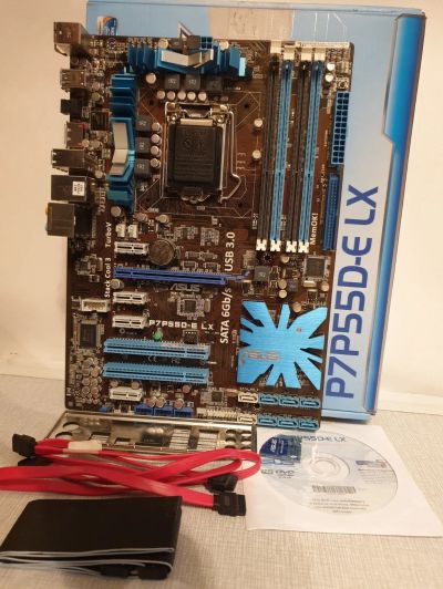Лот: 14335644. Фото: 1. Материнская плата Asus P7P55D-E... Материнские платы