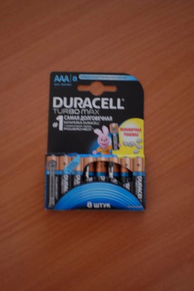 Лот: 10880833. Фото: 1. duracell turbo max AAA упаковка. Батарейки, аккумуляторы, элементы питания