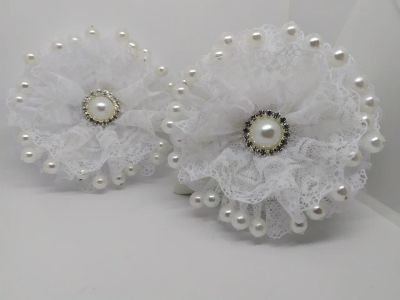 Лот: 17569599. Фото: 1. Кружевной бант. Цветы из ткани