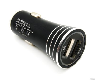 Лот: 17439201. Фото: 1. АЗУ 2 USB 1A/2.1A 12-24V KO-32... Зарядные устройства, блоки питания, адаптеры сетевые для смартфонов