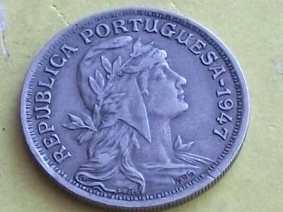 Лот: 8450104. Фото: 1. Монета 50 сентаво Португалия 1947... Европа