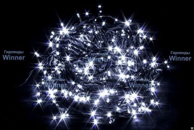 Лот: 16903330. Фото: 1. Нить 24v 400 LED белый 40 м, flash-w... Гирлянды, шарики, новогодние аксессуары