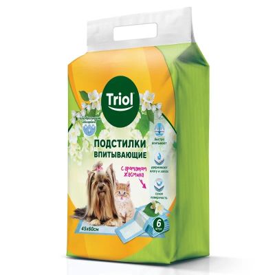 Лот: 15055171. Фото: 1. Подстилки (Триол) впитывающие... Миски, лотки, наполнители