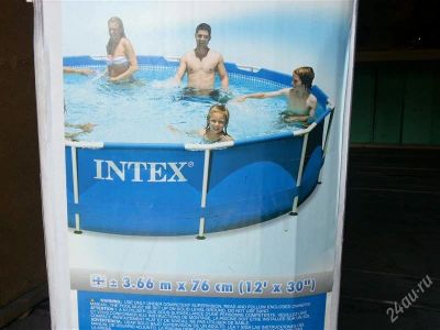 Лот: 2944463. Фото: 1. Бассейн INTEX каркасный 366*76см. Бассейны, аксессуары и комплектующие