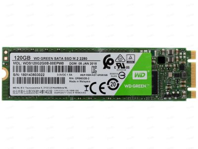 Лот: 17525885. Фото: 1. ssd m.2 wd green [wds120g2g0b... SSD-накопители