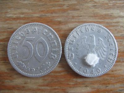 Лот: 11043801. Фото: 1. Германия 50 рейхспфеннигов 1940... Германия и Австрия