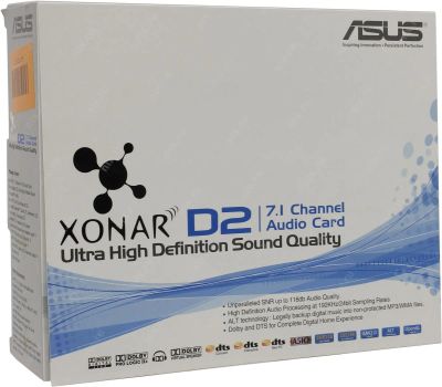 Лот: 7852234. Фото: 1. Звуковая карта ASUS XONAR D2/PM... Звуковые карты