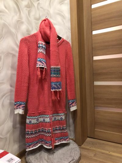 Лот: 12959191. Фото: 1. Зимнее трикотажное платье. Платья