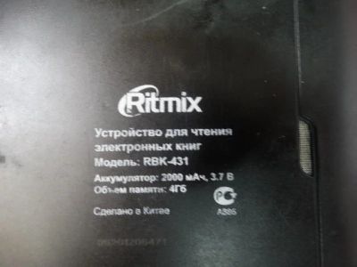 Лот: 9908154. Фото: 1. Электронная книга Ritmix RBK-431... Электронные книги