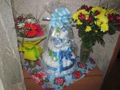 Лот: 6528576. Фото: 1. Торт из подгузников. Другое (дети растут)