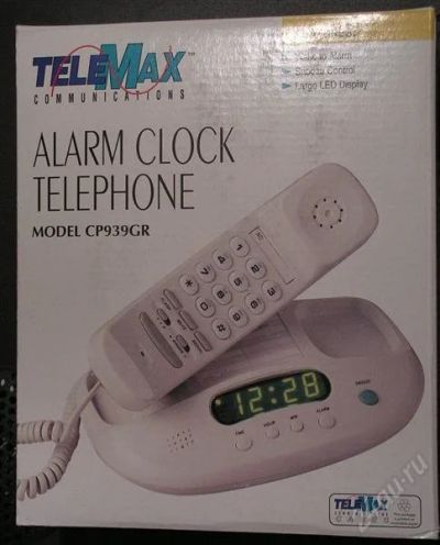 Лот: 2101714. Фото: 1. телефонный аппарат telemax, часы-будильник... Проводные телефоны