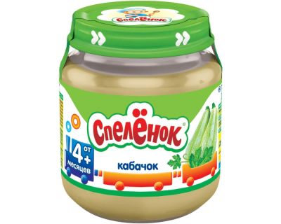 Лот: 6018054. Фото: 1. Пюре Спеленок Кабачок. Детское питание
