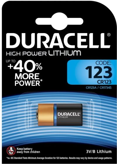 Лот: 14551061. Фото: 1. Батарейка CR123 DURACELL HIGH... Батарейки, аккумуляторы, элементы питания