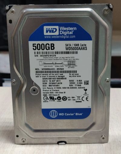 Лот: 19874503. Фото: 1. HDD Жесткий диск 500 Gb/WD/3,5... Жёсткие диски (HDD)