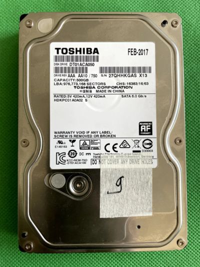 Лот: 19979145. Фото: 1. ⚠️👍Жесткий Диск Toshiba DT01ACA050... Жёсткие диски (HDD)
