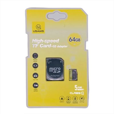Лот: 25800272. Фото: 1. КАРТА ПАМЯТИ USAMS microSDHC 64GB... Карты памяти