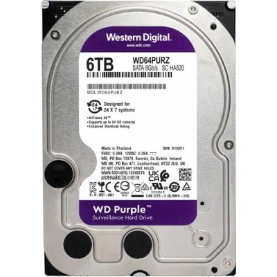 Лот: 21441026. Фото: 1. Жесткий диск WD 6TB Purple Surveillancer... Жёсткие диски (HDD)