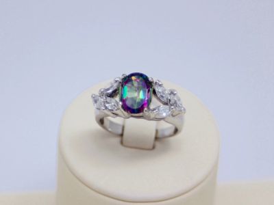 Лот: 14751387. Фото: 1. СЕРЕБРЯНОЕ КОЛЬЦО С КВАРЦЕМ И... Кольца, перстни