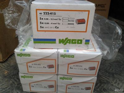 Лот: 10035385. Фото: 1. Клемма 5x0.08-2.5мм WAGO. Кабельные наконечники, клеммы, соединители