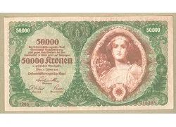 Лот: 18354720. Фото: 1. Австрия 50000 крон 1922 ПРЕСС... Германия и Австрия