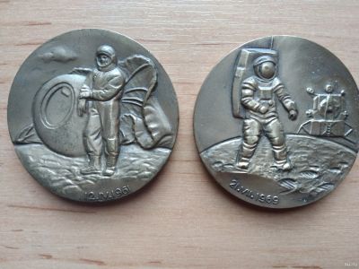 Лот: 17999618. Фото: 1. Россия Медаль ММД Первые - космонавт... Юбилейные