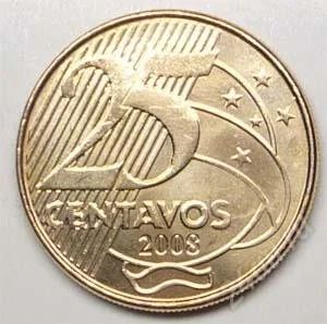 Лот: 1588199. Фото: 1. Бразилия. 25 сентаво 2008г. (1-2... Америка