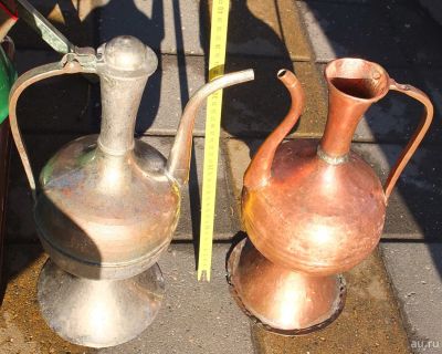Лот: 15246490. Фото: 1. кувшин медный старинный,пара. Кувшины, графины