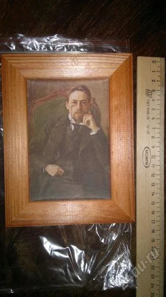 Лот: 2460929. Фото: 1. чехов . пакетка(картинка на шелке... Открытки ручной работы