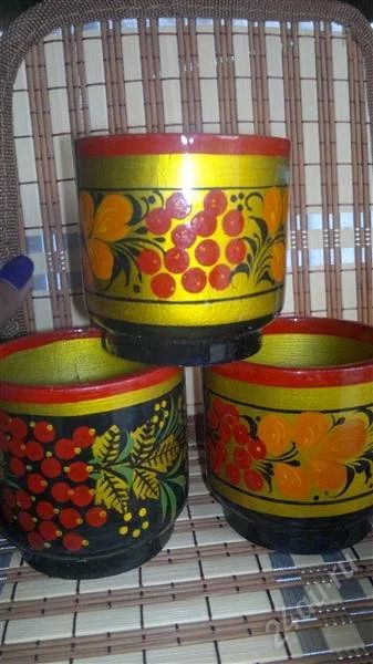Лот: 2857330. Фото: 1. Чарочки.Хохлома. Сувенирные мелочи