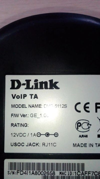 Лот: 6746051. Фото: 1. VoIP шлюз D-Link DVG-5112S. Другое (смартфоны, связь, навигация)
