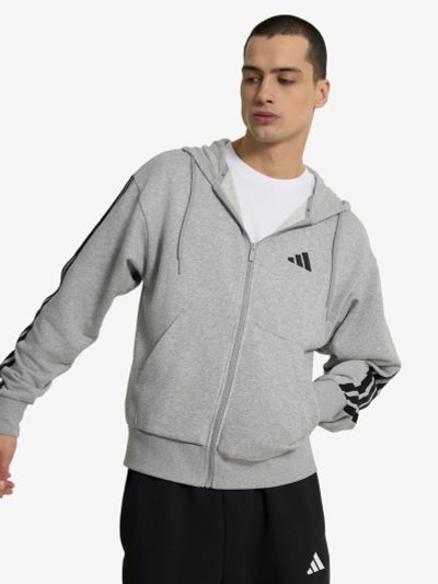 Лот: 25091195. Фото: 1. Толстовка мужская adidas, Серый. Легкие куртки, толстовки