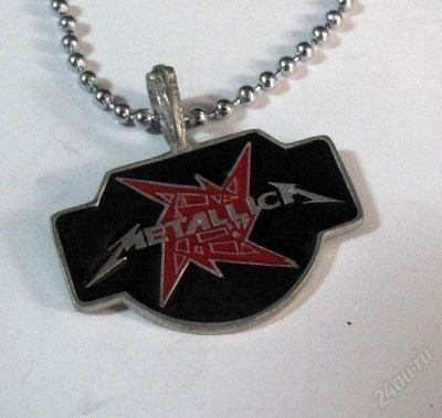 Лот: 2694951. Фото: 1. Жетон Metallica (на шею с цепочкой... Другое (сувениры, подарки)