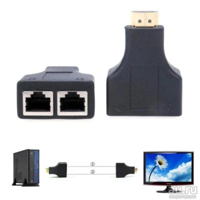 Лот: 9129412. Фото: 1. Удлинитель HDMI по витой паре... Другое (периферия)