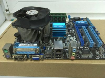 Лот: 14983946. Фото: 1. Комплект MB P5G41C-M LX + CPU... Комплекты запчастей