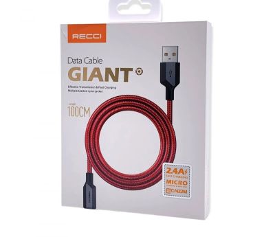 Лот: 22146612. Фото: 1. Кабель RECCI micro USB RTC-N22M... Дата-кабели, переходники