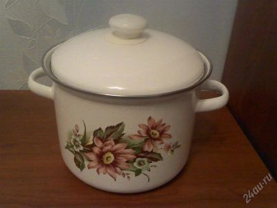 Лот: 1200491. Фото: 1. Кастрюля эмалированная. Сковороды и сотейники