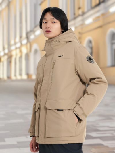 Лот: 24400790. Фото: 1. Пуховик мужской Erke, Коричневый. Другое (спортивная одежда)