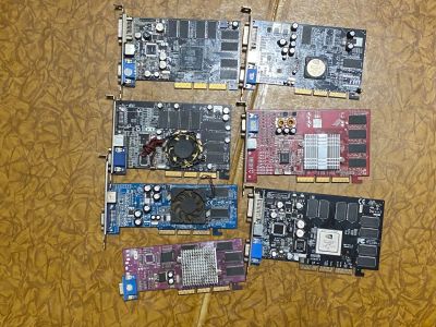 Лот: 25665463. Фото: 1. Видеокарты AGP неисправные (7шт... Видеокарты