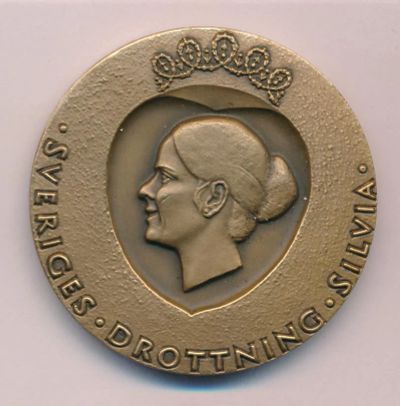 Лот: 8760602. Фото: 1. Швеция 1978 Медаль королева Сильвия... Памятные медали