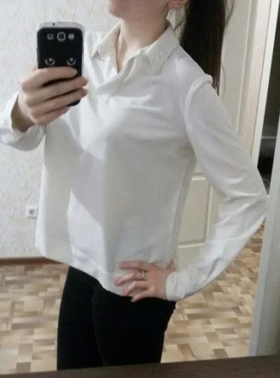 Лот: 9615236. Фото: 1. Блузка белая Zarina. Блузы, рубашки, водолазки